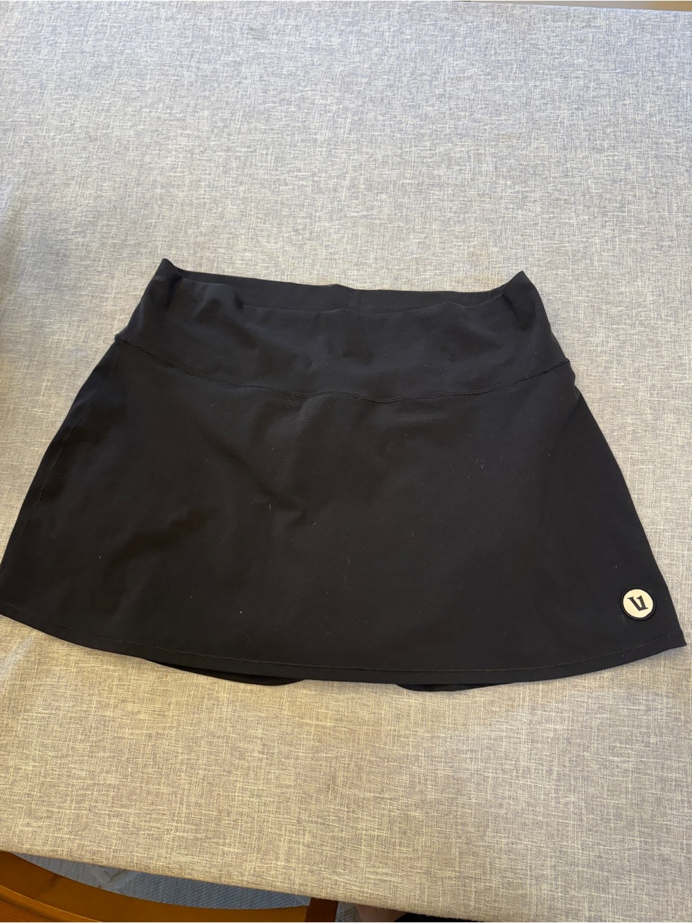 Vuori Black Athletic Mini Skirt with Subtle Logo